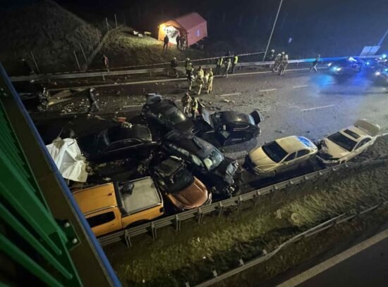 Массовое ДТП на трассе S19 в Польше