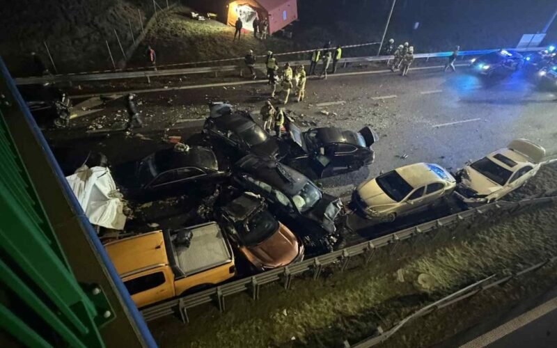 Массовое ДТП на трассе S19 в Польше