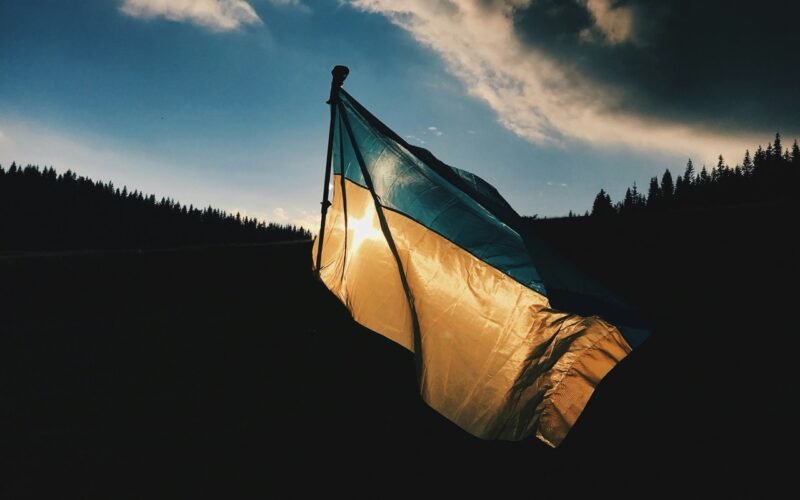 флаг Украины в руках