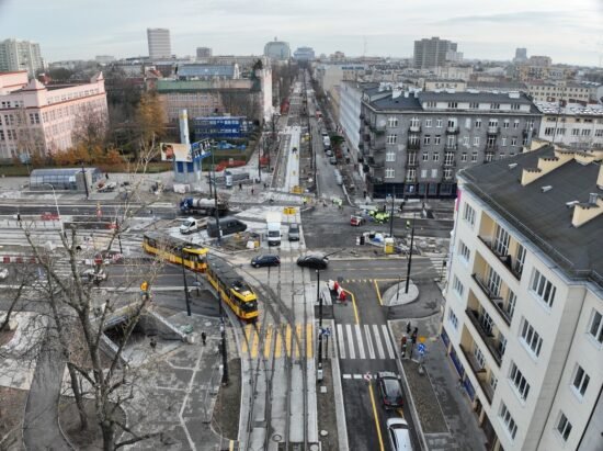 Ремонт трамвайных путей в Варшаве