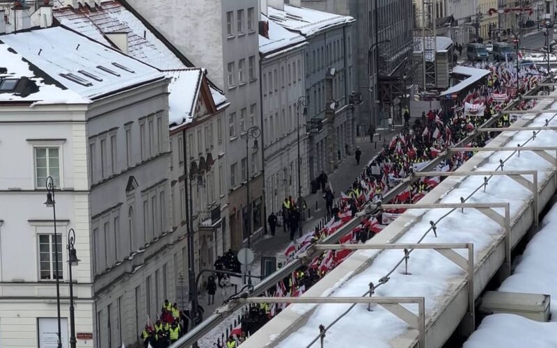 Протест фермеров в Варшаве