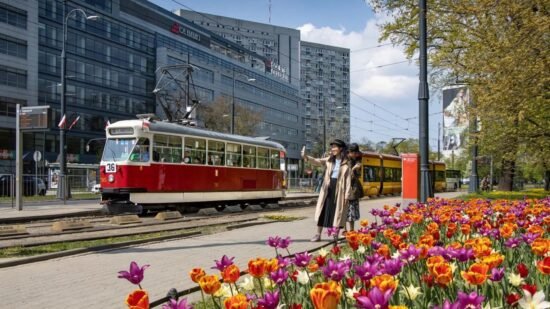 Ретро-трамвай в Варшаве